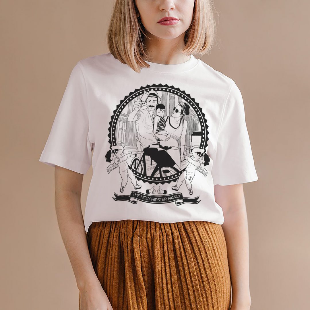 The Holy Hipster Family | t-shirt   TUTTISANTI - Image 2