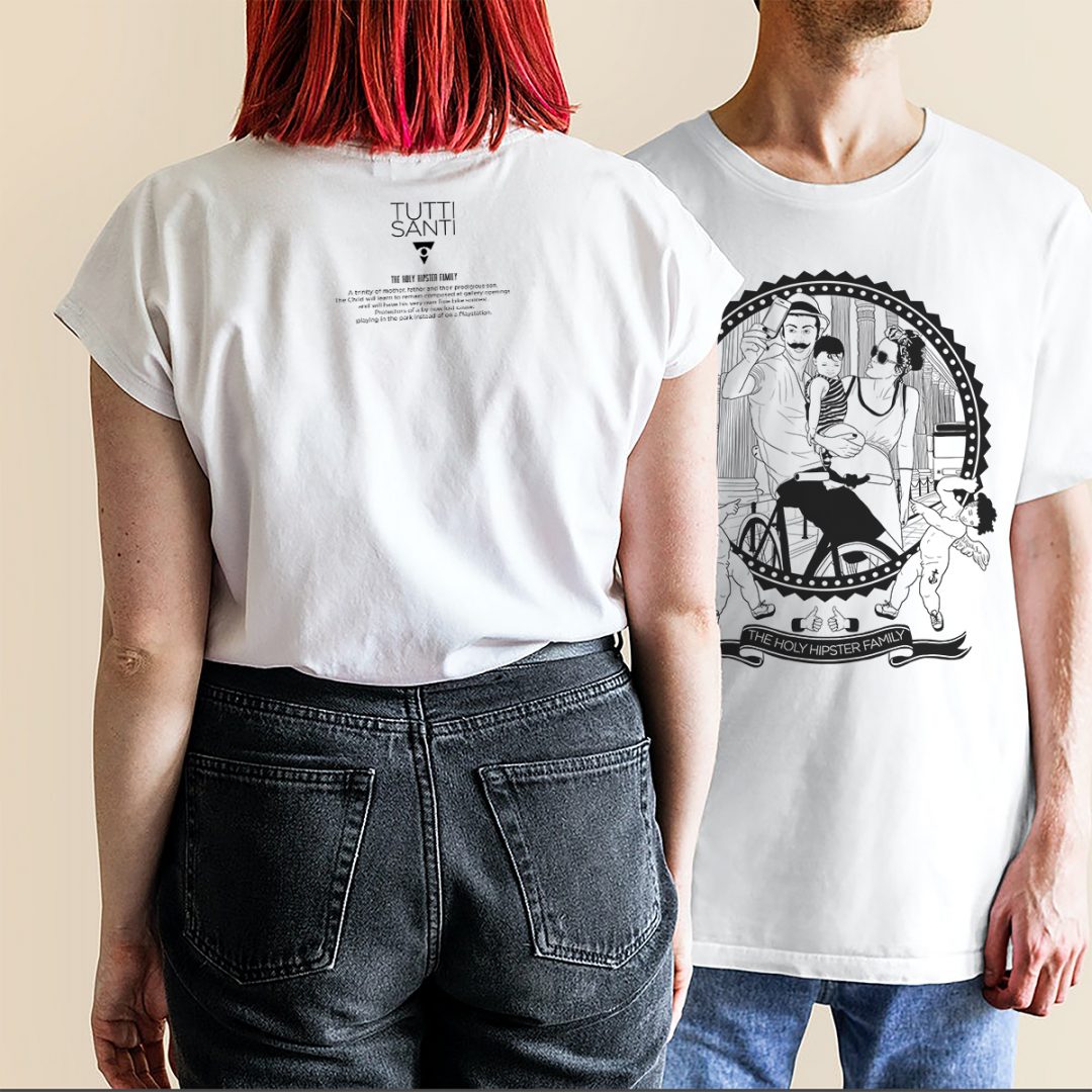 The Holy Hipster Family | t-shirt   TUTTISANTI - Image 3